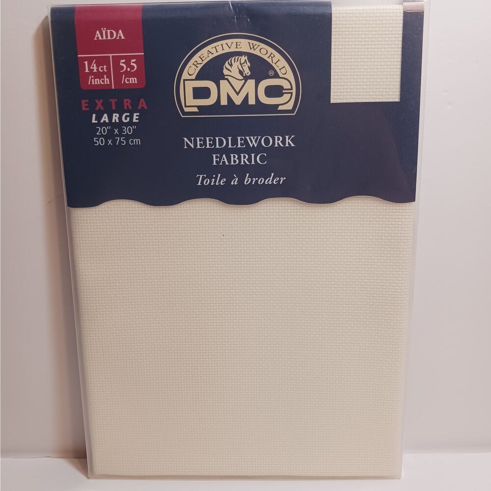 DMC Needlework Fabric 14ct Aida Extra Large 20x30 inch  DMC Ecru NEW